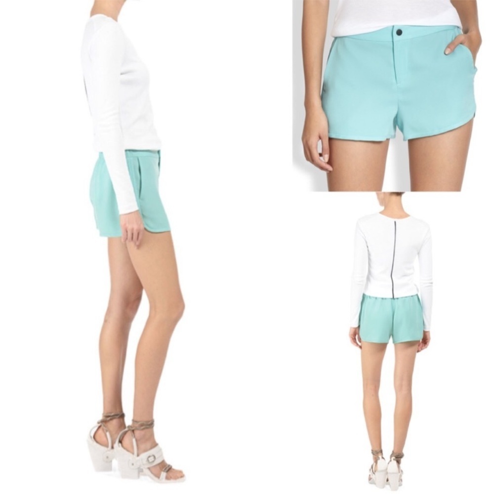 Rag & bone Jess short in Aqua Sky Size 8